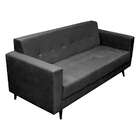 Sofá 2 Lugares Vitrola Suede Cinza