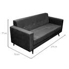 Sofá 2 Lugares Vitrola Suede Cinza