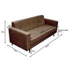 Sofá 2 Lugares Vitrola Suede Tabaco