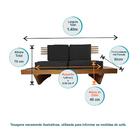 Sofá 2 Lugares Xangai Madeira Nobre Bege Sala Moderna