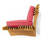 Sofá 2 Lugares Xangai Madeira Nobre Goiaba Sala Moderna