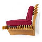 Sofá 2 Lugares Xangai Madeira Nobre Vermelho Sala Moderna