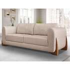 Sofá 2 Lugares Yves Linho Rústico Areia