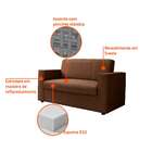 Sofá 2 Lugares Zoy Suede Marrom