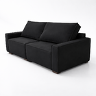 Sofá 2 Metros Contemporâneo Sala Estar Luxo Moderno Suede Pre