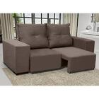 Sofá 2l 1,8m Retrátil Reclinável Suede Olm Palermo - Marrom