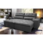 Sofá 3,02m Retrátil E Reclinável Com Molas Cama Inbox Confort