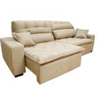 Sofá 3,02m Retrátil E Reclinável Com Molas Cama Inbox Confort