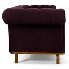 Sofá 300cm 4 Lugares Base Madeira Império Veludo Uva