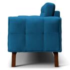 Sofá 300cm 4 Lugares Sandero Veludo Azul