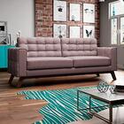 Sofá 300cm 4 Lugares Sandero Veludo Rosê