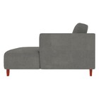 Sofá 310cm Com Chaise Direita Franz Suede Grafite - Gran Belo