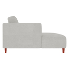 Sofá 310cm Com Chaise Esquerda Franz Suede Cinza G52 - Gran B