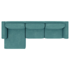 Sofá 310cm Com Chaise Esquerda Franz Suede Turquesa G52 - Gra