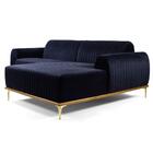 Sofá 320cm 5 Lugares Com Chaise Direito Pés Gold Molino B-287