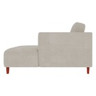 Sofá 330cm Com Chaise Direita Franz Suede Bege G52 - Gran Belo