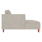 Sofá 330cm Com Chaise Esquerda Franz Suede Bege G52 - Gran Be
