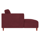 Sofá 350cm Com Chaise Esquerda Franz Suede Bordô G52 - Gran B