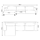 Sofá 350cm Com Chaise Esquerda Franz Suede Rosê G52 - Gran Be