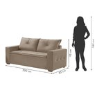 Sofá 3 E 2 Lugares 200cm M140 Martins Estofados Suede/bege