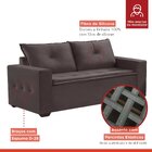 Sofá 3 E 2 Lugares 200cm M140 Martins Estofados Suede/marrom