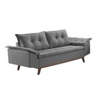 Sofá 3 E 2 Lugares 215cm M141 Martins Estofados Suede/cinza