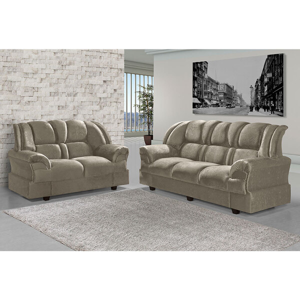 Sofá 3 E 2 Lugares Bege Arezzo