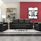 Sofá 3 E 2 Lugares Em Tecido Laminado Sintético Em Pvc Na Cor