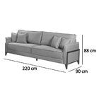 Sofá 3 E 4 Lugares 220cm Panamá Com 4 Almofadas Para Sala De