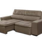 Sofá 3 Lug Retrátil E Reclinável Antonela 2,10m Capuccino