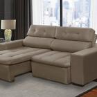 Sofá 3 Lug Retrátil E Reclinável Antonela 2,10m Capuccino