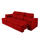 Sofa 3 Lug Retratil Reclinavel Glamour 225 Vermelho - Ws Esto
