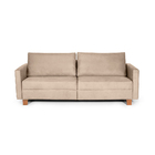 Sofá 3 Lugares 1,40m Fixo Veludo Plaza Bege - Straub Web