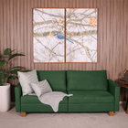 Sofá 3 Lugares 1,60m Fixo Veludo Plaza Verde - Straub Web