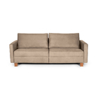 Sofá 3 Lugares 1,80m Fixo Veludo Plaza Marrom Claro - Straub