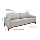 Sofá 3 Lugares 170cm Linho Maldivas  Gelo