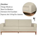 Sofa 3 Lugares 180 Cm Crons Linho Vazzano