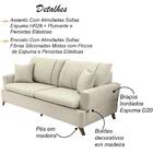 Sofa 3 Lugares 180 Cm Eron Linho Vazzano
