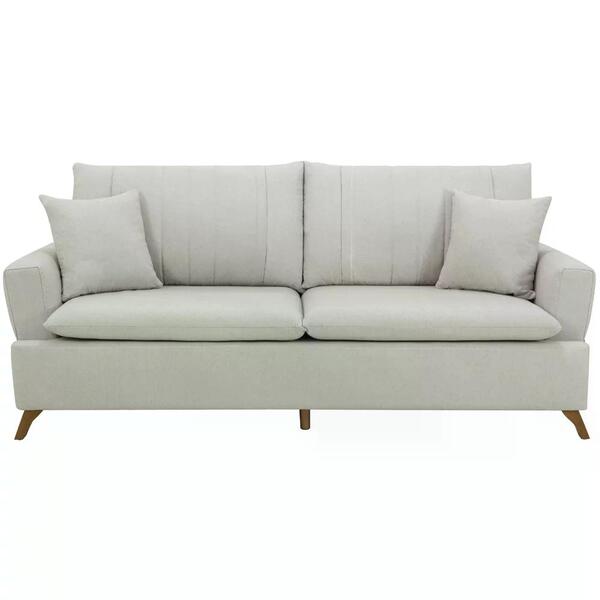 Sofa 3 Lugares 180 Cm Eron Linho Vazzano