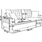 Sofa 3 Lugares 180 Cm Eron Linho Vazzano