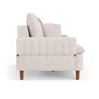 Sofá 3 Lugares 180cm Com Almofadas Veras D05 Linho Cru