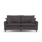 Sofá 3 Lugares 180cm Com Almofadas Veras D05 Suede Cinza - Mp