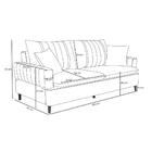 Sofá 3 Lugares 180cm Com Almofadas Veras D05 Suede Verde Musg