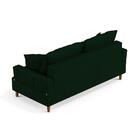 Sofá 3 Lugares 180cm Com Almofadas Veras D05 Suede Verde Musg