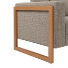 Sofá 3 Lugares 180cm Lin Cinza/marrom