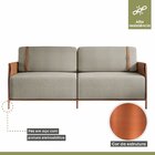 Sofá 3 Lugares 180cm Living M-09 Cobre/linho Areia
