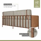 Sofá 3 Lugares 180cm Living M-09 Cobre/linho Areia