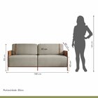 Sofá 3 Lugares 180cm Living M-09 Cobre/linho Areia