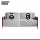 Sofá 3 Lugares 180cm Living M-09 Cobre/linho Cinza