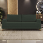 Sofá 3 Lugares 180cm Living Pés Curvos Santi D05 Suede Verde